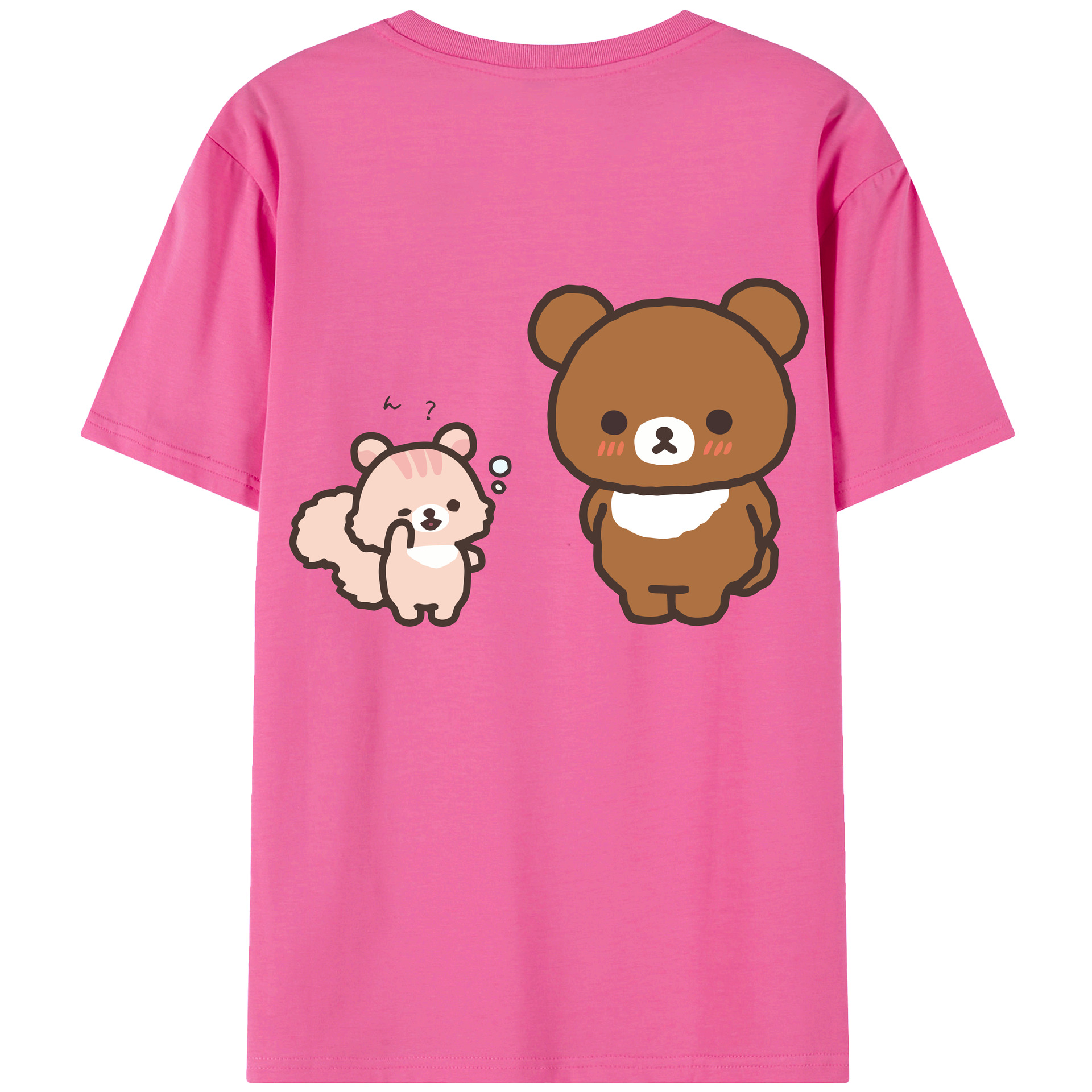 （画像用） リラックマ リラックマ キイロイトリ Rilakkuma Korilakkuma Kiiroitori レディース半袖Tシャツ(バックプリント)